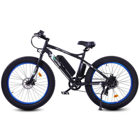 26" Fat Tire Beach Snow Electric Bike Blue by Ecotric