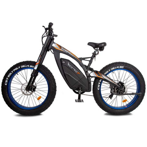 Big Fat Tire Electric Bike Bison Matte Black by Ecotric