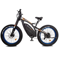 Big Fat Tire Electric Bike Bison Matte Black by Ecotric