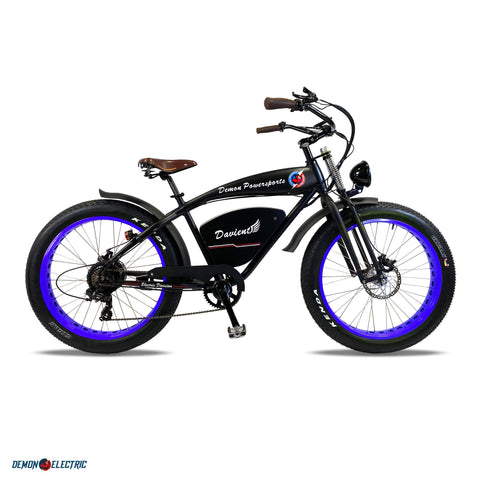 Davient Black/Blue Cruiser | Electric Bike