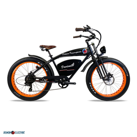Davient Black/Orange Cruiser | Electric Bike