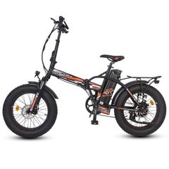 20" Flat Tire Red 48v Electric Bike with LCD Screen by Ecotric