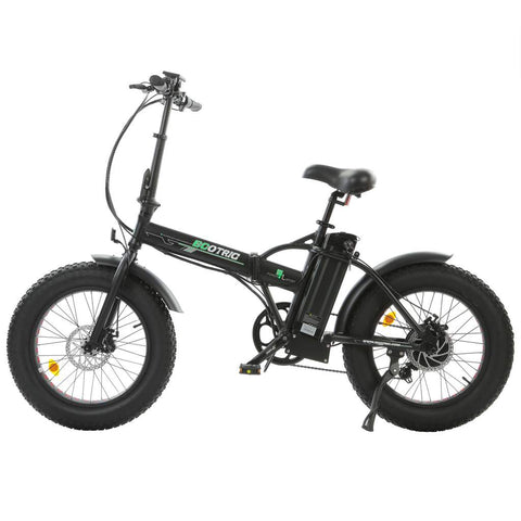 20" Flat Tire Black 48v Electric Bike with LCD Screen by Ecotric