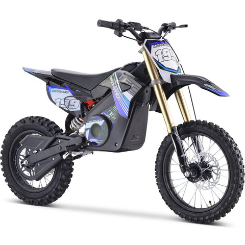 MotoTec 48v Pro Electric Dirt Bike 1500w Lithium Blue