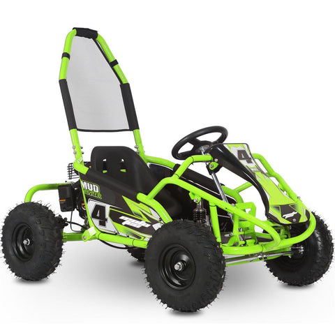 MotoTec Mud Monster 98cc Go Kart Full Suspension Green